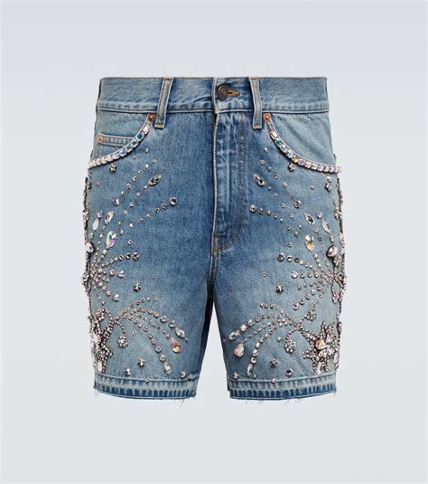 gucci multicolor shorts|gucci denim shorts.